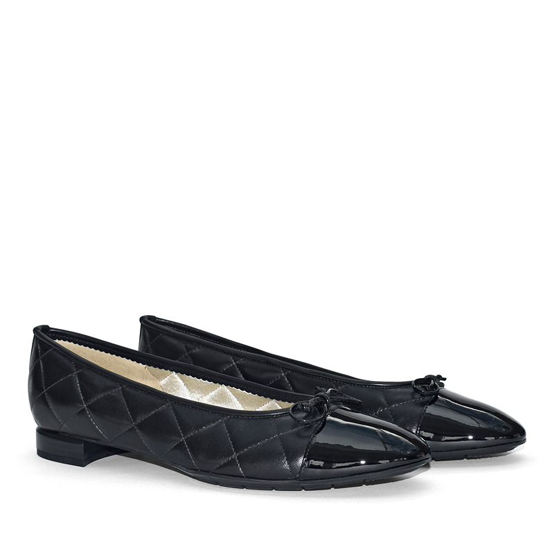 Anna ballet flats in black leather