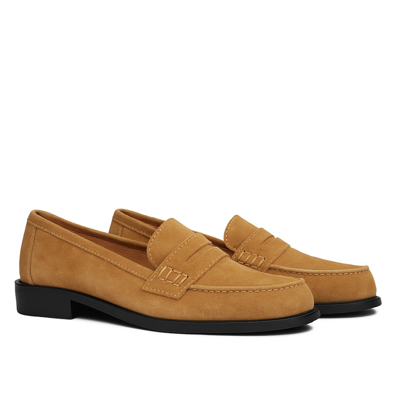 Lexi loafers in tan suede